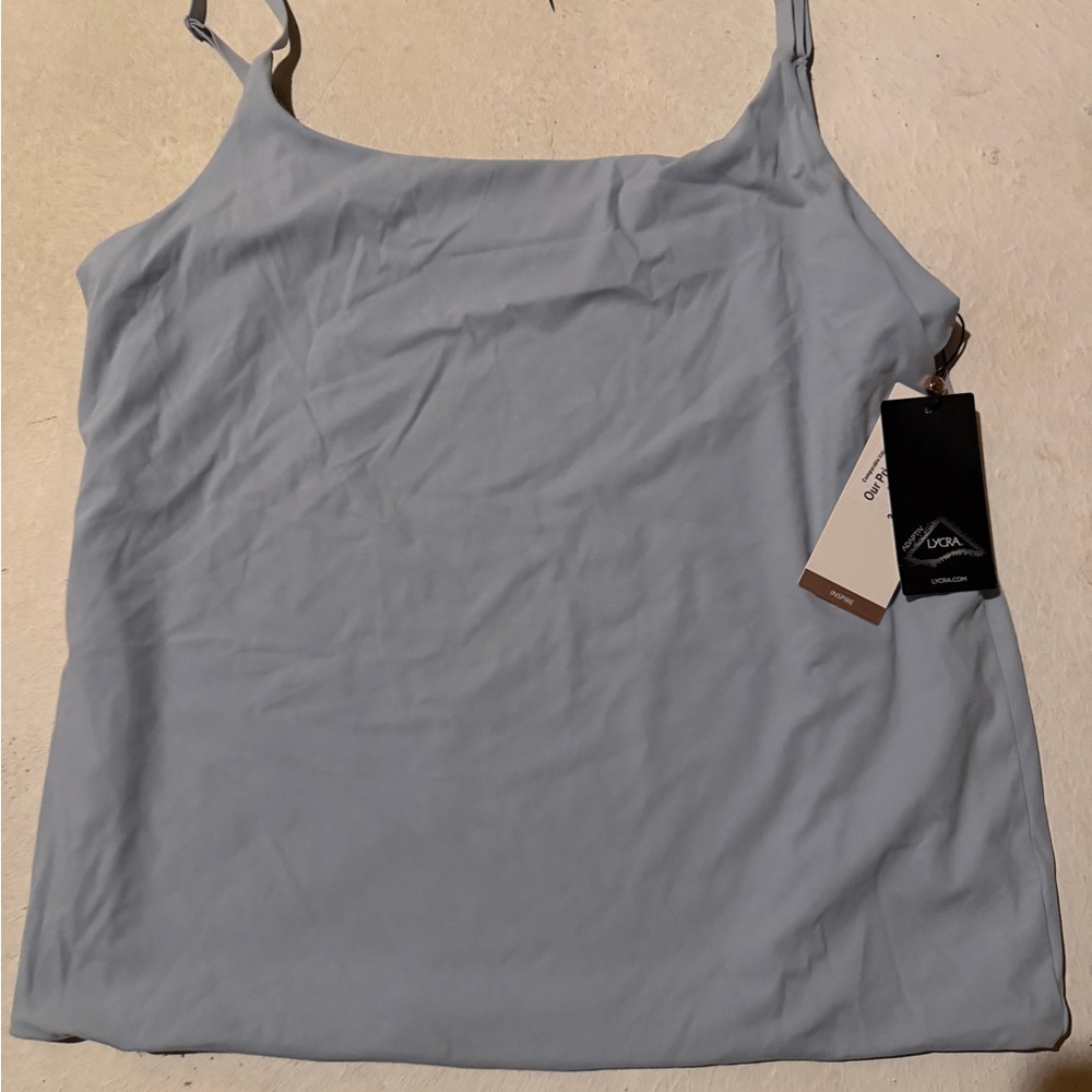 Light Sky Blue Stretch Camisole with Adjustable Straps